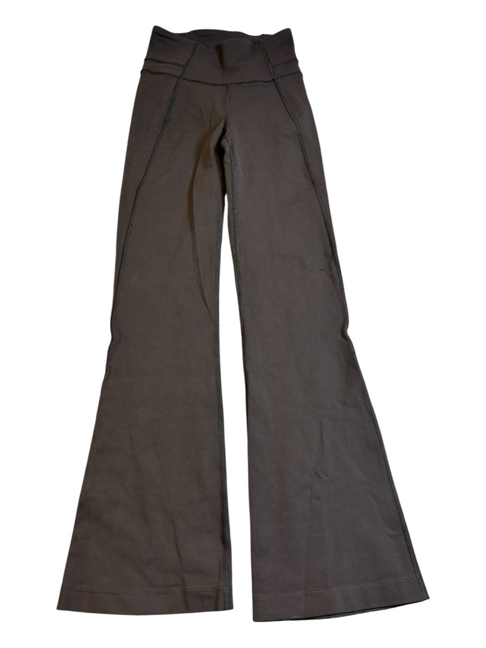 Lululemon Groove Pant High Rise Flare Leggings Black Size 2 Yoga EUC